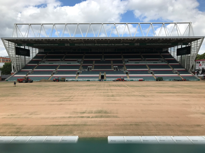 Leicester Tigers during renovation